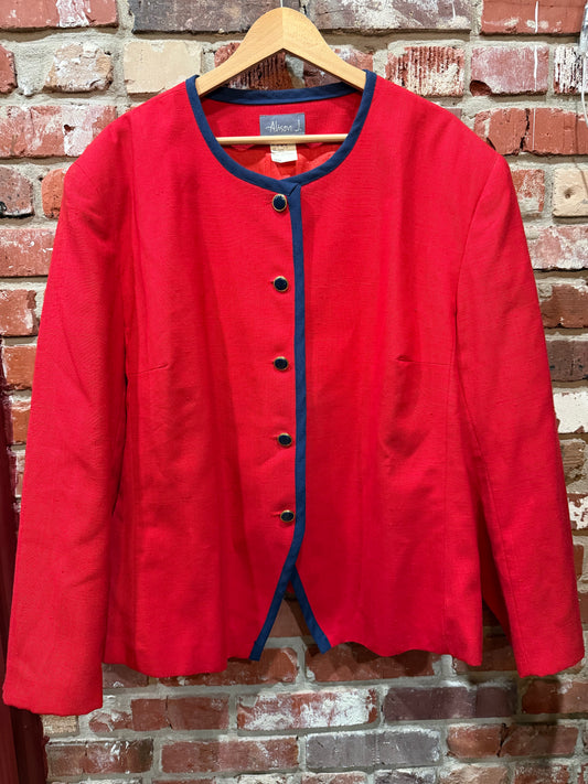 Alison J Navy Trim Jacket
