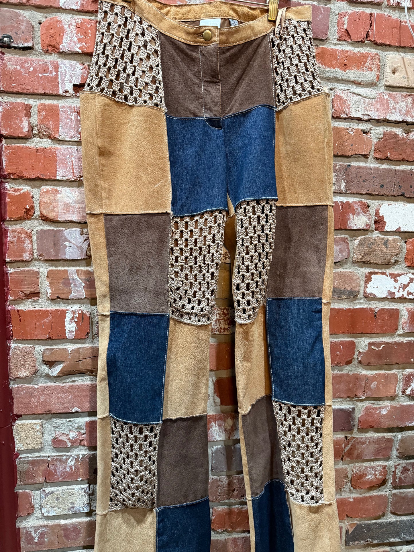 Wilson Leather Maxima Patchwork Suede and Crochet Set