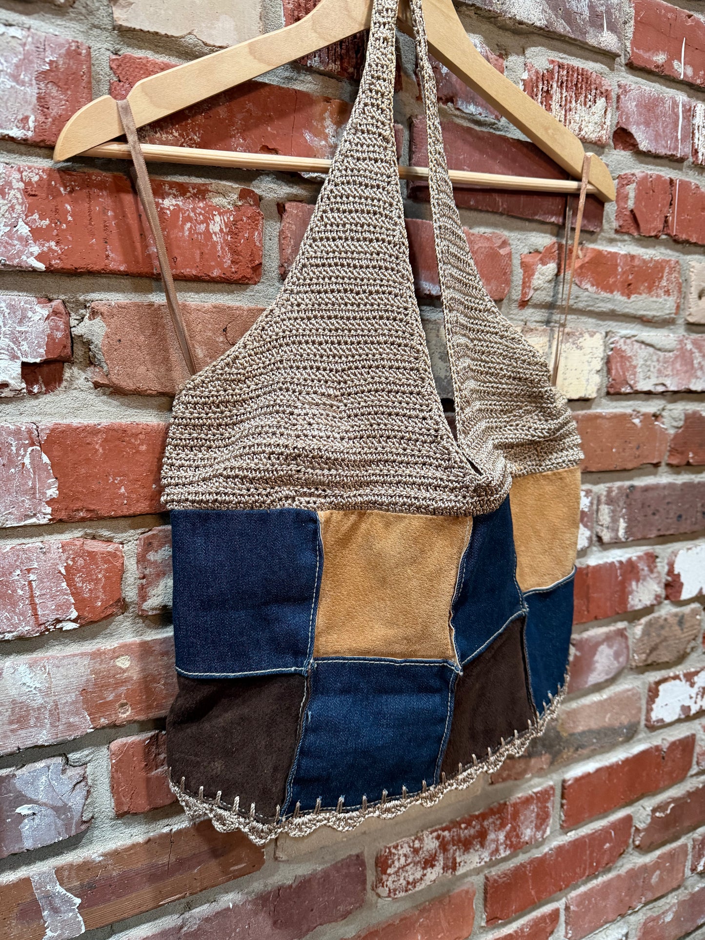 Wilson Leather Maxima Patchwork Suede and Crochet Set