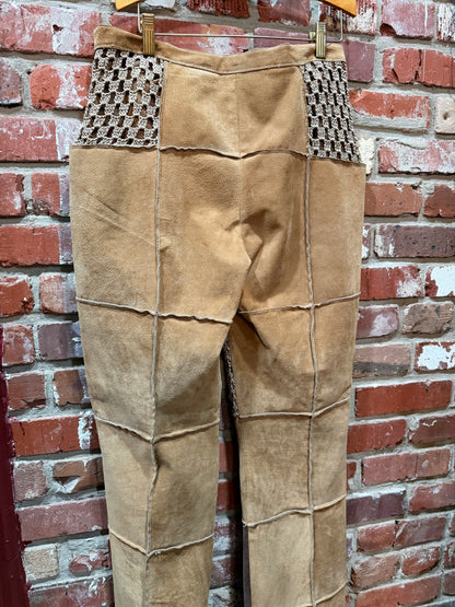 Wilson Leather Maxima Patchwork Suede and Crochet Set