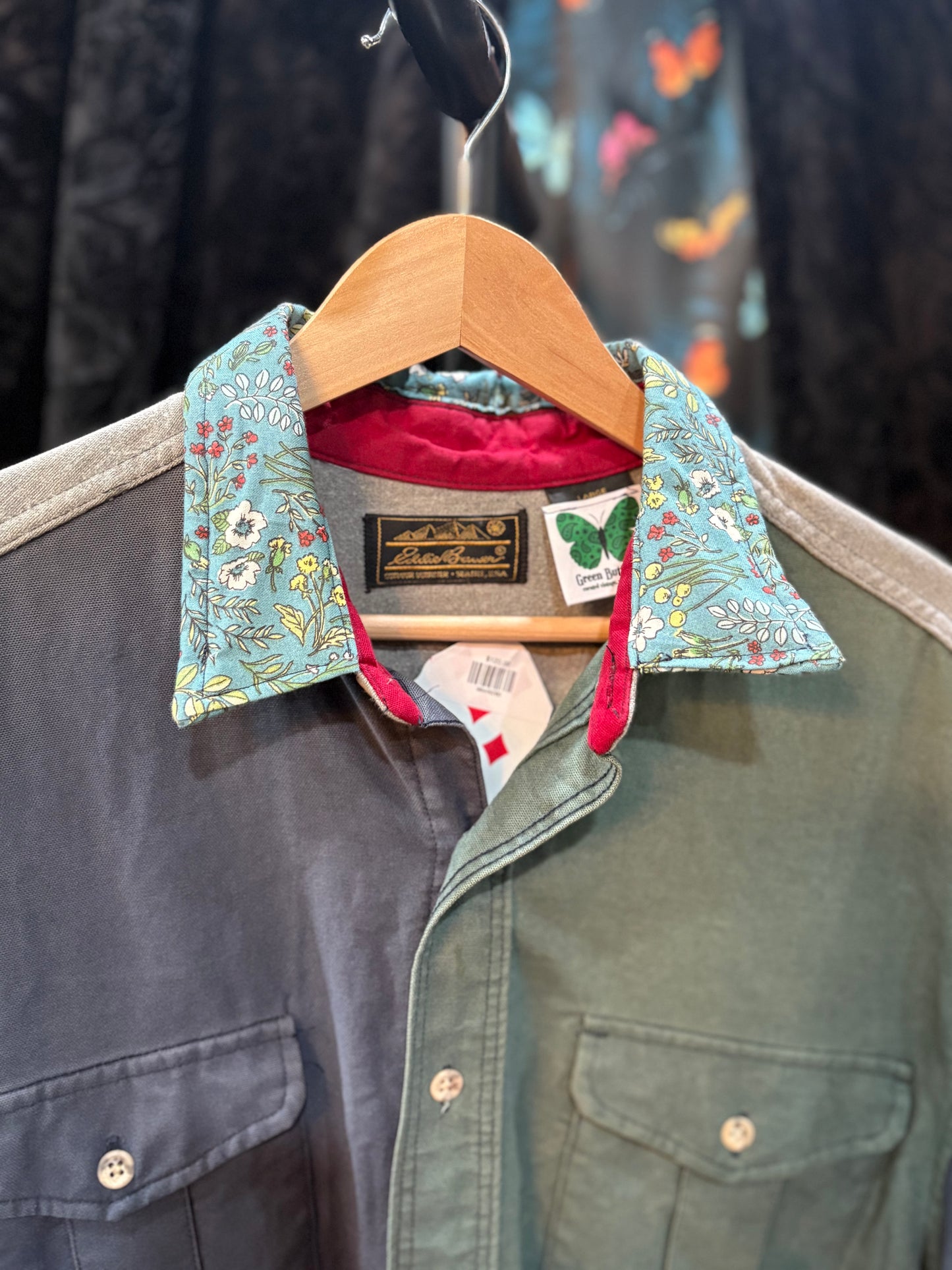 Custom Color Block Button Up