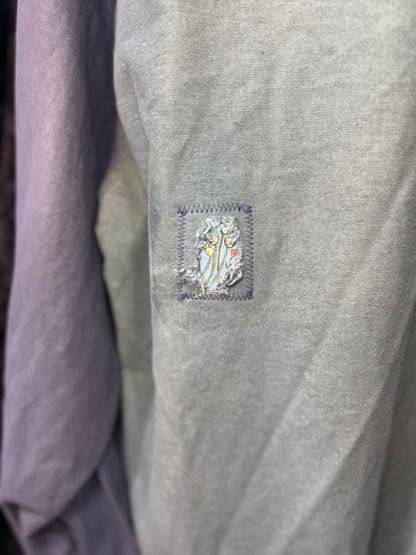 Custom Color Block Button Up