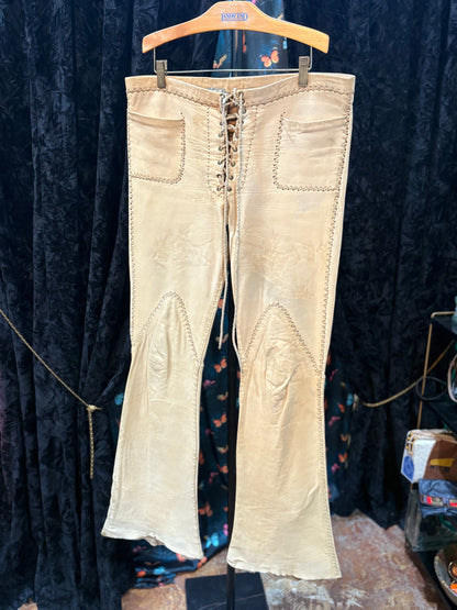 Stamped Handmade Leather Pants