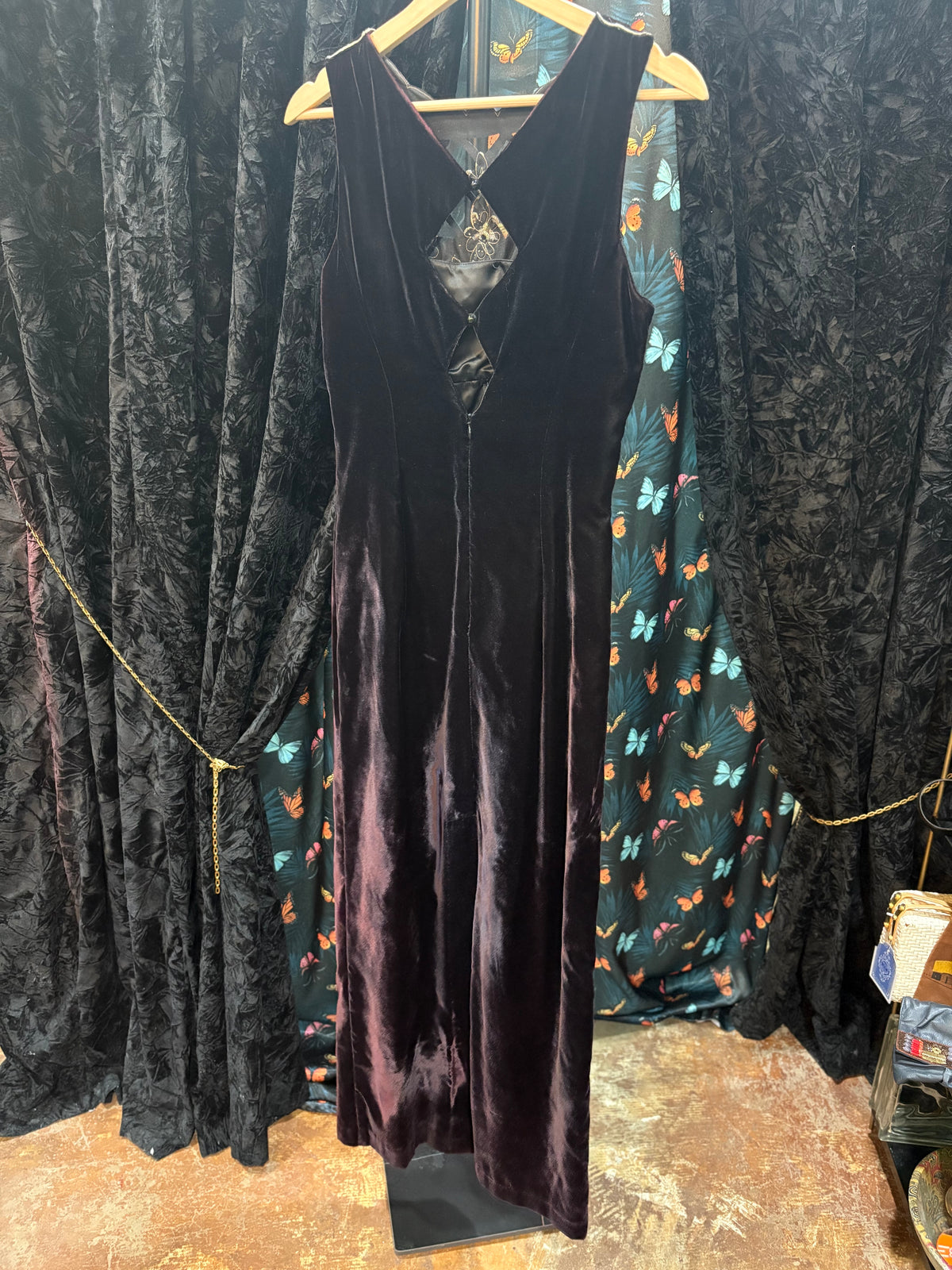 Velvet Beaded Gown