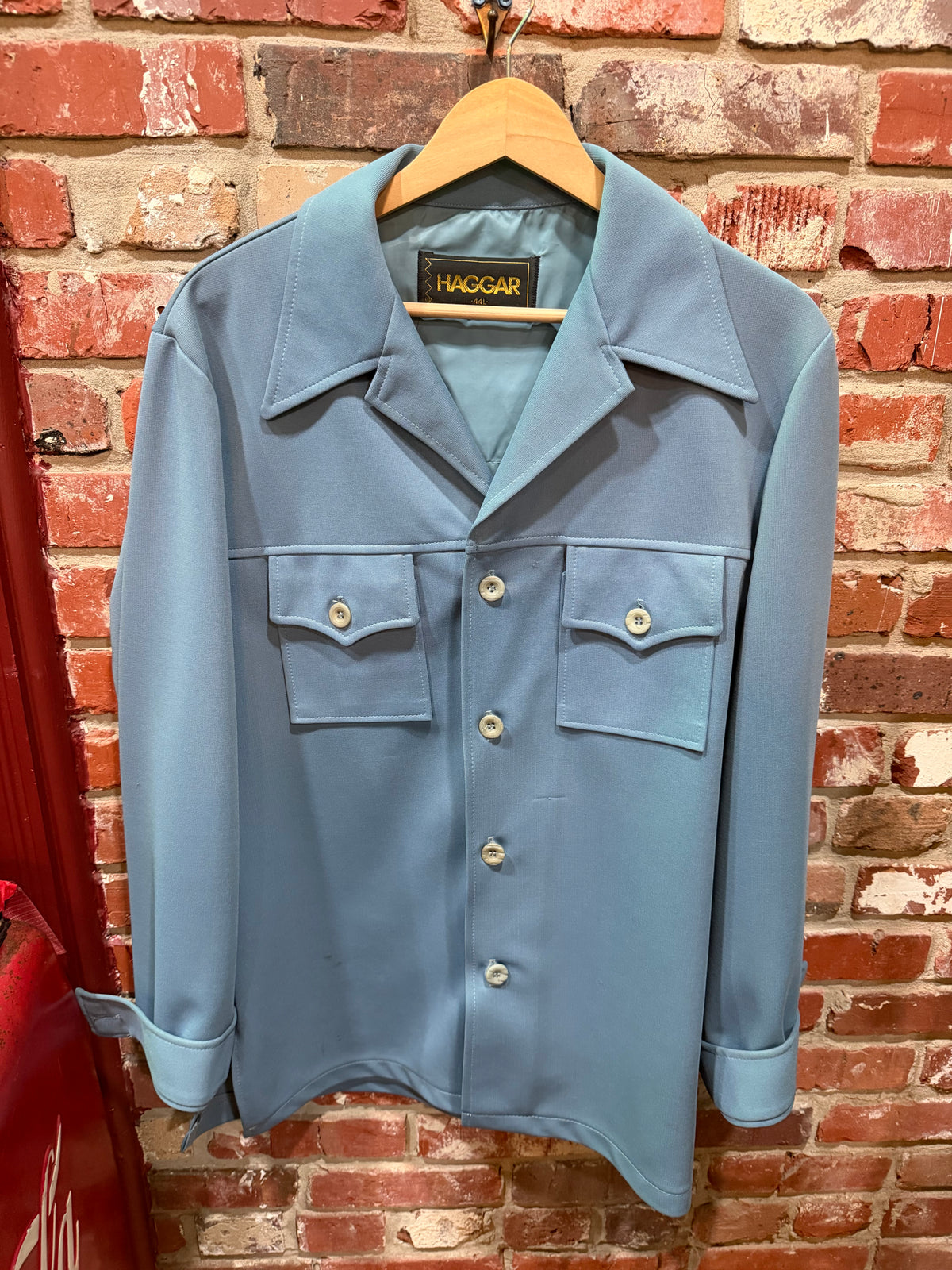 Haggar Blue Leisure Shacket