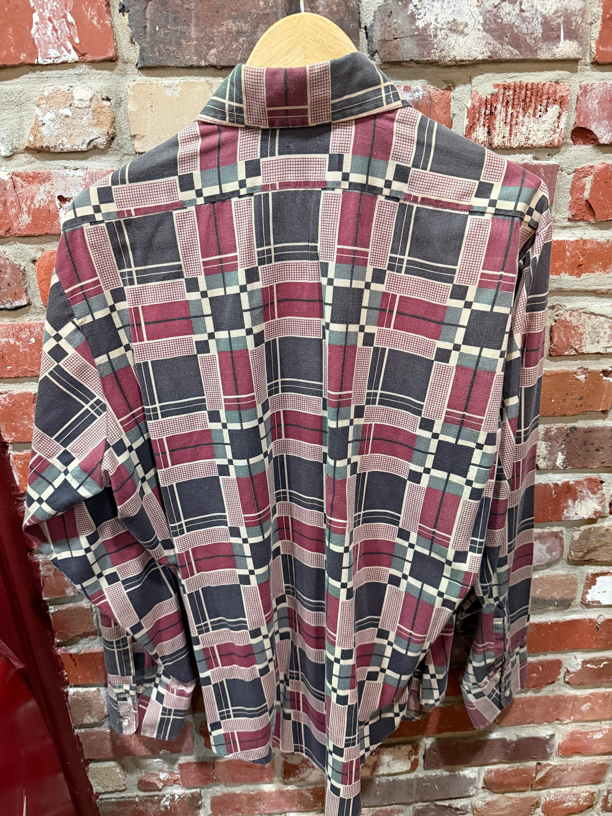 Biandi Cellini Geometric Plaid Shirt
