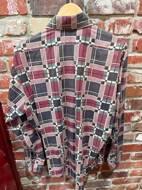 Biandi Cellini Geometric Plaid Shirt